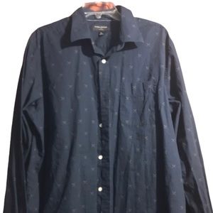 Banana Republic navy blue button down shirt XL